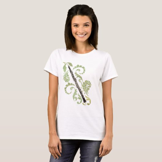 Oboe en olie t-shirt (Voorkant volledig)