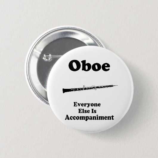 Oboe Gift Ronde Button 5,7 Cm (Voorkant /achterkant)