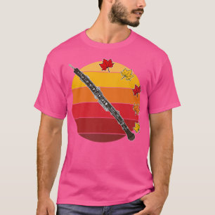 Oboe Herfst Oboist Autumn Thanksgiving Woodwind Mu T-shirt