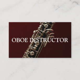 OBOE INSTRUCTOR Musicien leraar Visitekaartje