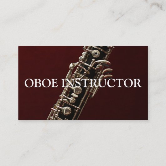 OBOE INSTRUCTOR Musicien leraar Visitekaartje (Voorkant)