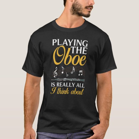 Oboe Instrument Music Player Beginner Lesson Obois T-shirt (Voorkant)