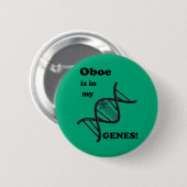 Oboe is in mijn genen ronde button 5,7 cm (Voorkant /achterkant)