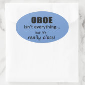 Oboe is niet alles ovaal Sticker (Tas)