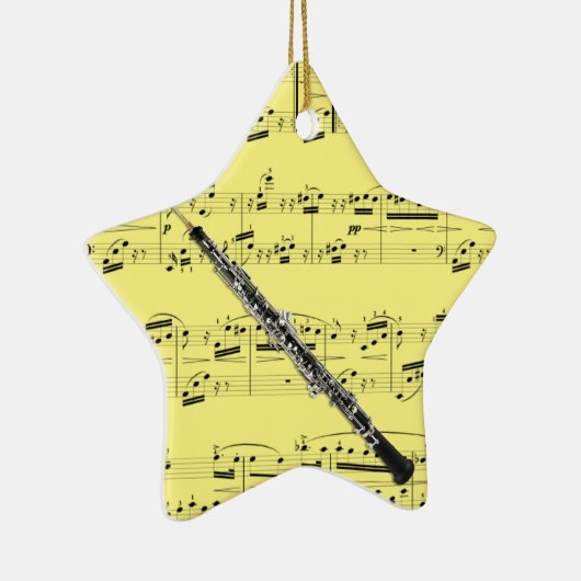 Oboe - Kies uw kleur Keramisch Ornament (Rechts)