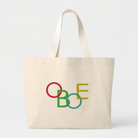 OBOE Letters Grote Tote Bag (Voorkant)