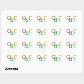 OBOE Letters Ronde Sticker (Vel)