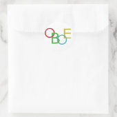 OBOE Letters Ronde Sticker (Tas)
