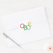 OBOE Letters Ronde Sticker (Envelop)