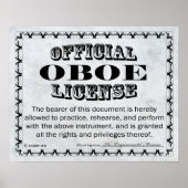 Oboe-licentie Poster (Voorkant)