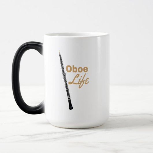 Oboe Life oboïstische muzikant Koffie-Mok Magische Mok (Links)