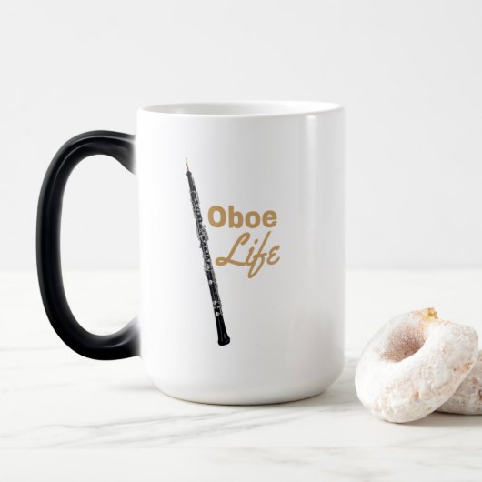 Oboe Life oboïstische muzikant Koffie-Mok Magische Mok (Met donut)