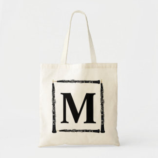 Oboe Monogram Oboist Player Dubbelrood Tote Bag