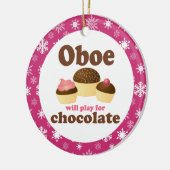 Oboe Music Cupcakes kerstversiering Keramisch Ornament (Links)
