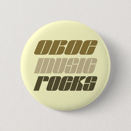 Oboe Music Rocks Gift Ronde Button 5,7 Cm (Voorkant)