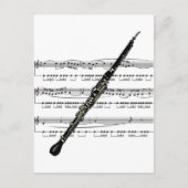 Oboe musical 01 B Briefkaart (Voorkant)