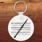 Oboe musical 01 B Sleutelhanger (Voorkant)