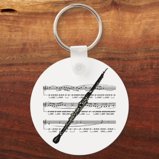 Oboe musical 01 B Sleutelhanger (Voorkant)