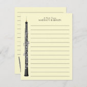 Oboe Musician Music Teacher Bedankkaart (Voorkant / Achterkant)