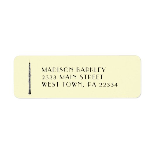 Oboe Musician Music Teacher Etiket (Voorkant)