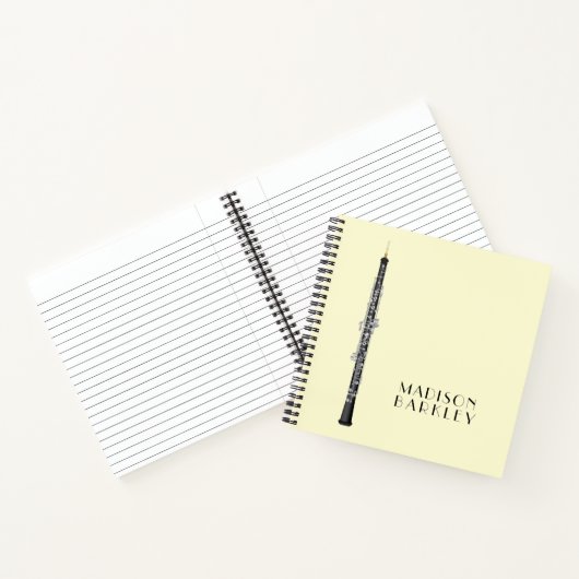 Oboe Musician Music Teacher Notitieboek (Binnen)