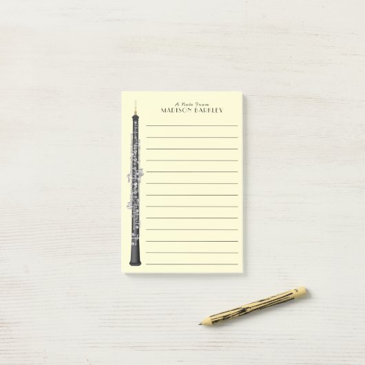 Oboe Musician Music Teacher Post-it® Notes (Op bureau)