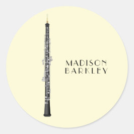 Oboe Musician Music Teacher Ronde Sticker