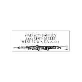Oboe Musician Music Teacher Zelfinktende Stempel