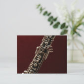 Oboe muziekinstrument briefkaart (Staand voorkant)