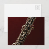 Oboe muziekinstrument briefkaart (Voorkant / Achterkant)