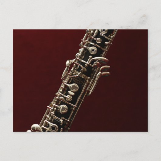Oboe muziekinstrument briefkaart (Voorkant)