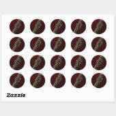 Oboe muziekinstrument ronde sticker (Vel)