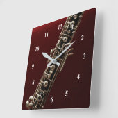 Oboe muziekinstrument vierkante klok (Hoek)