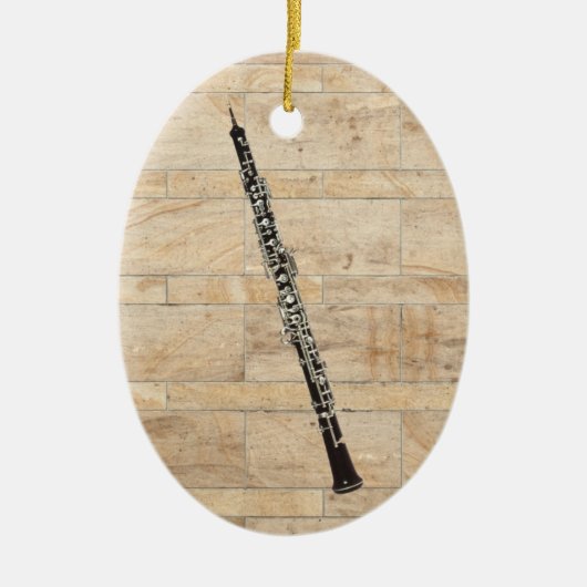 Oboe Oval Ornament Pendant (Voorkant)