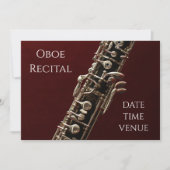 Oboe overweging elegant concertprestaties kaart (Voorkant)