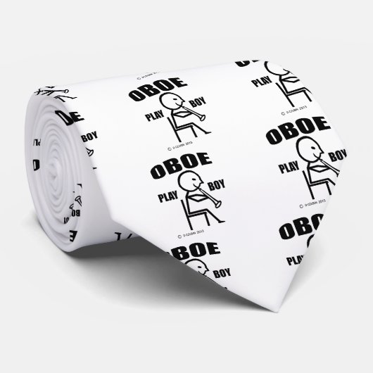 Oboe Play Boy Stropdas (Opgerold)