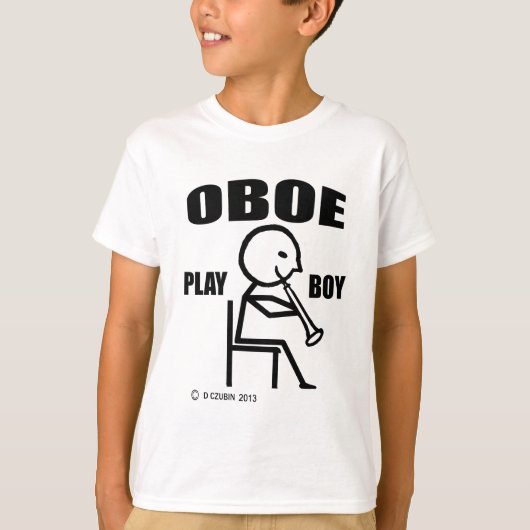 Oboe Play Boy T-shirt (Voorkant)