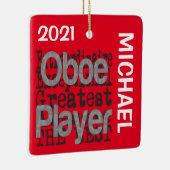 Oboe Player Extraordinaire CUSTOM Keramisch Ornament (Rechts)