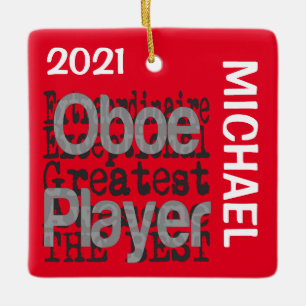 Oboe Player Extraordinaire CUSTOM Keramisch Ornament