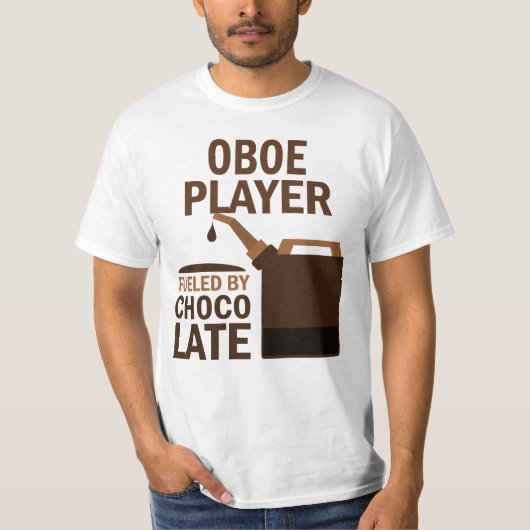 Oboe Player (Funny) Chocolate T-shirt (Voorkant)