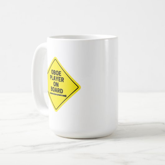 Oboe Player on board Oboist Funny Koffiemok (Voorkant links)