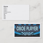 Oboe Player-selectiekader Visitekaartje (Voorkant / Achterkant)