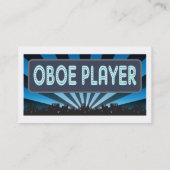 Oboe Player-selectiekader Visitekaartje (Achterkant)