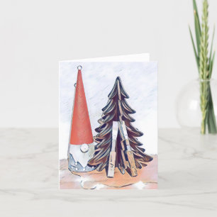 Oboe Reed-kerstkaart Feestdagen Kaart