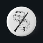 Oboe Ronde Button 5,7 Cm<br><div class="desc">Muziekmakers vieren het! Ik kondig de wereld trots aan,  ik speel de Oboe!</div>