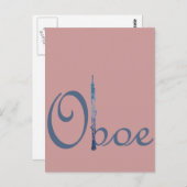 Oboe-script Briefkaart (Voorkant / Achterkant)