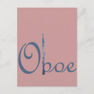 Oboe-script Briefkaart