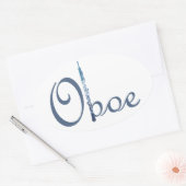 Oboe-script Ovale Sticker (Envelop)