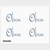 Oboe-script Ovale Sticker (Vel)