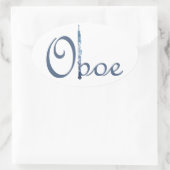 Oboe-script Ovale Sticker (Tas)